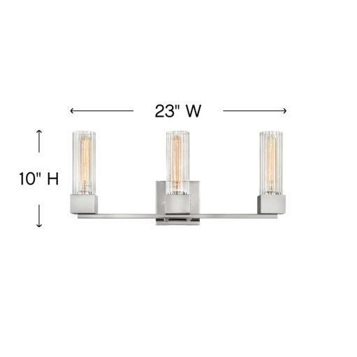 HINKLEY XANDER Three Light Vanity 5973 Vanity Lights Hinkley   