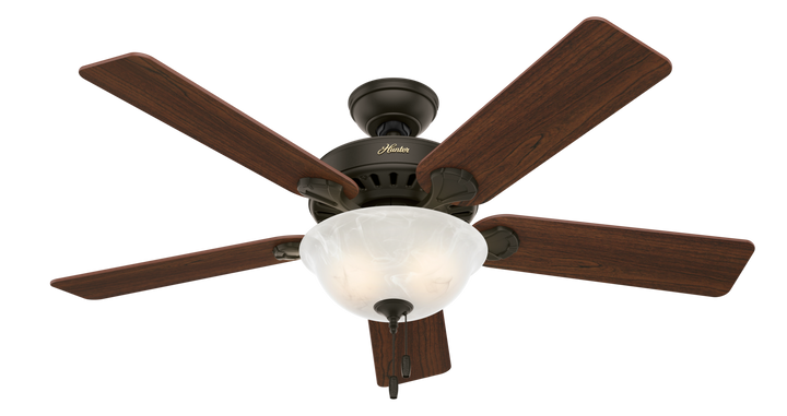 Hunter 52 inch Pro's Best Ceiling Fan with LED Light Kit and Pull Chain Indoor Ceiling Fans Hunter