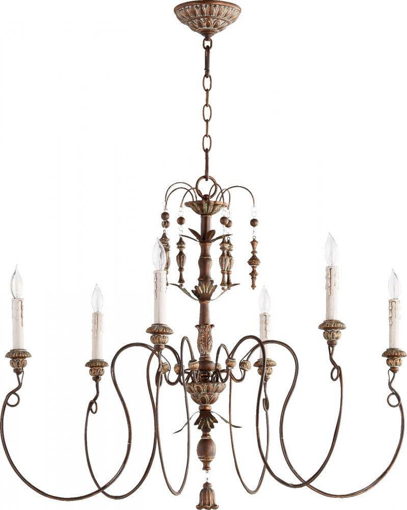 Quorum SALENTO 32"/6LT CHND - VC 6006-6 Chandeliers Quorum Copper  