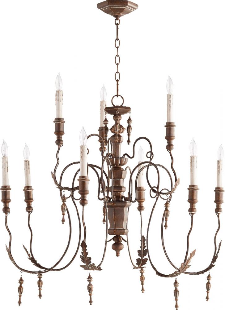 Quorum SALENTO 32"/9LT CHND - VC 6006-9 Chandeliers Quorum Copper  