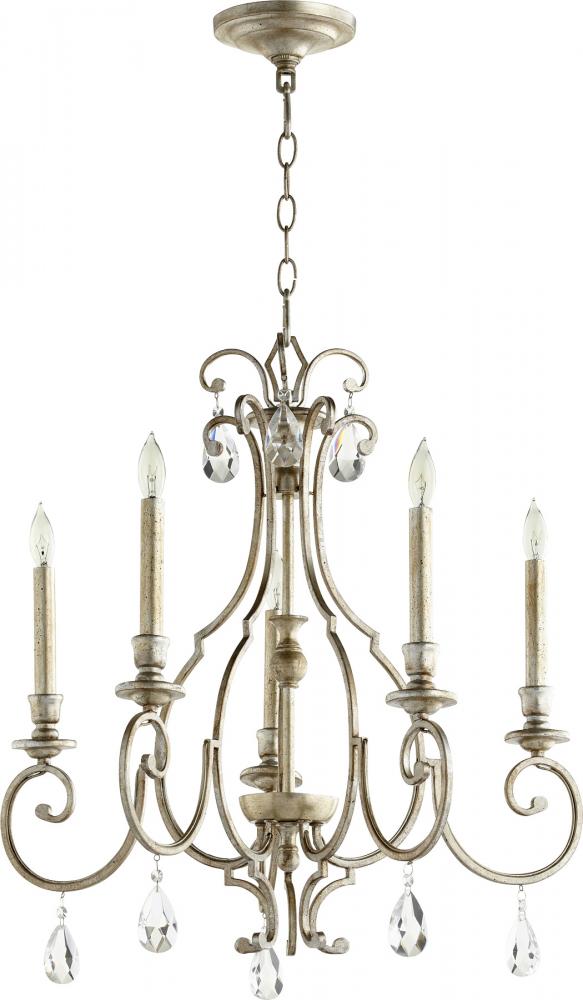 Quorum ANSLEY 5LT CHAND - ASL 6014-5 Chandeliers Quorum Silver  