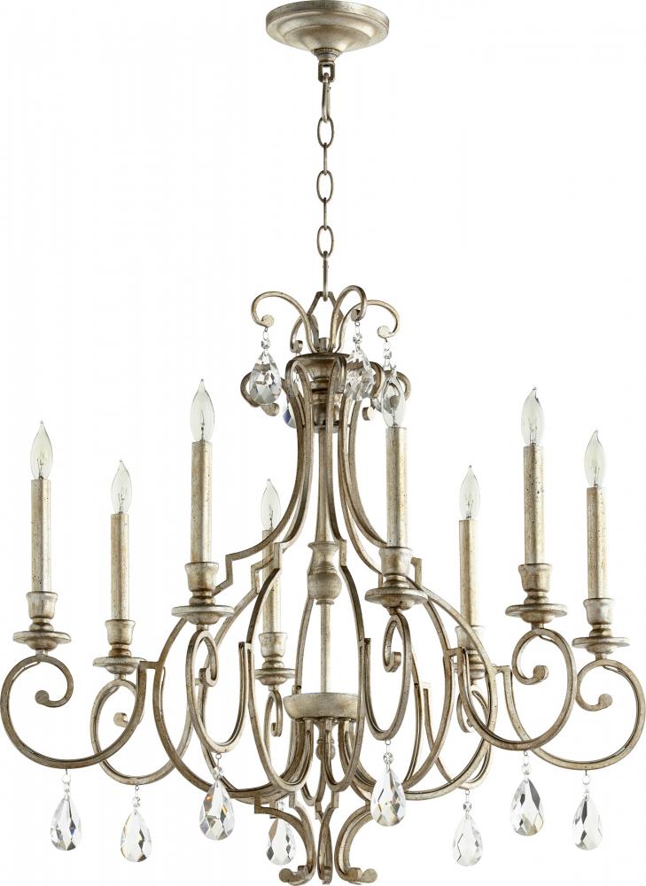 Quorum ANSLEY 8LT CHAND - ASL 6014-8 Chandeliers Quorum Silver  