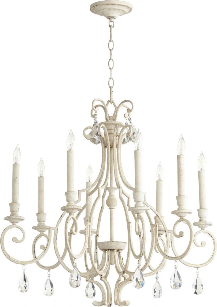 Quorum ANSLEY 8LT CHAND - PW 6014-8 Chandeliers Quorum White  