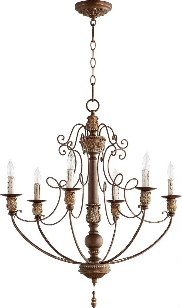 Quorum SALENTO 27"/6LT CHND - VC 6106-6 Chandeliers Quorum Copper  