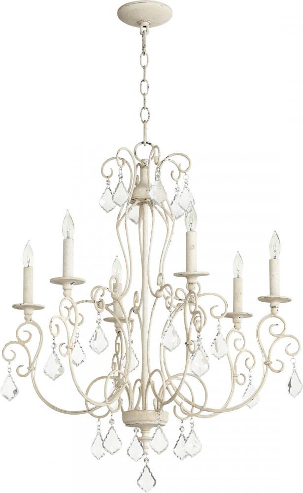 Quorum ARIEL 27" 6LT CHAND - PW 6205-6 Chandeliers Quorum White  