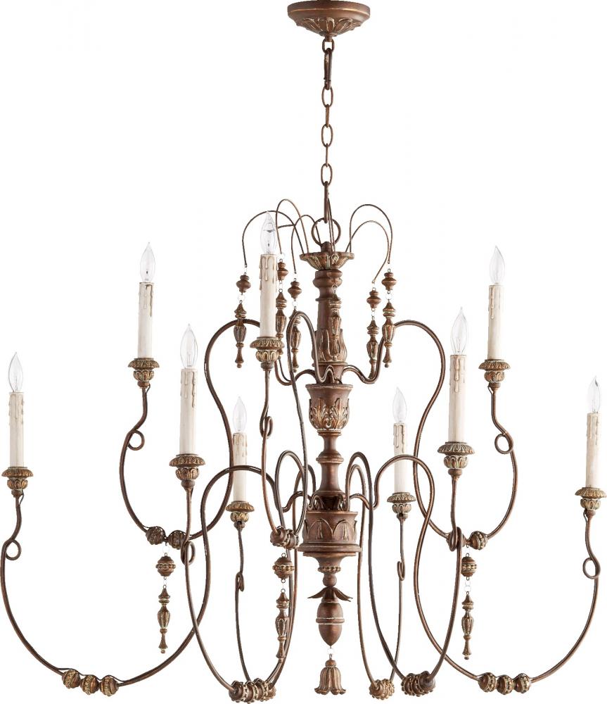 Quorum SALENTO 40"/9LT CHND - VC 6206-9 Chandeliers Quorum Copper  