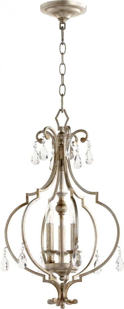 Quorum ANSLEY 3LT ENTRY - ASL 6714-3 Ceiling Lanterns Quorum Silver  