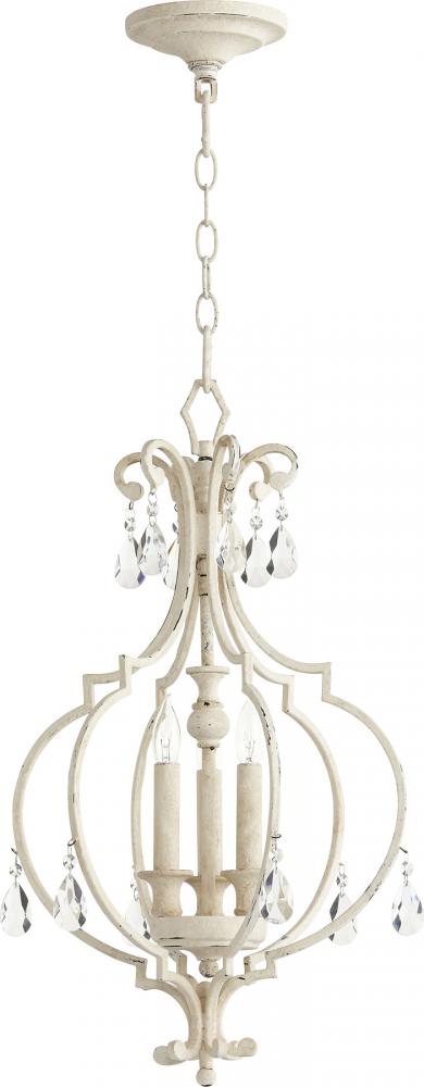 Quorum ANSLEY 3LT ENTRY - PW 6714-3 Ceiling Lanterns Quorum White  