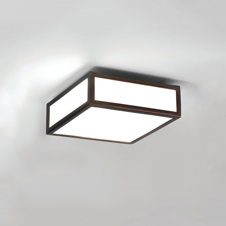 Astro Lighting Square Mashiko Ceiling Flush Mounts Astro Lighting 3.11x7.87x7.87 Bronze No, E26/Medium