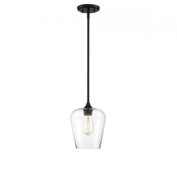 Savoy House Octave 1 Light Mini Pendant Pendants Savoy House Black  