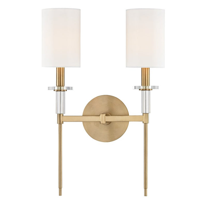 Amherst - 2 LIGHT WALL SCONCE Wall Sconces Hudson Valley Lighting Aged Brass  