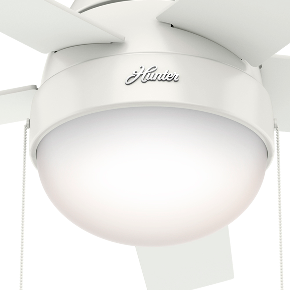 Hunter 46 inch Anslee Ceiling Fan with LED Light Kit and Pull Chain Indoor Ceiling Fans Hunter