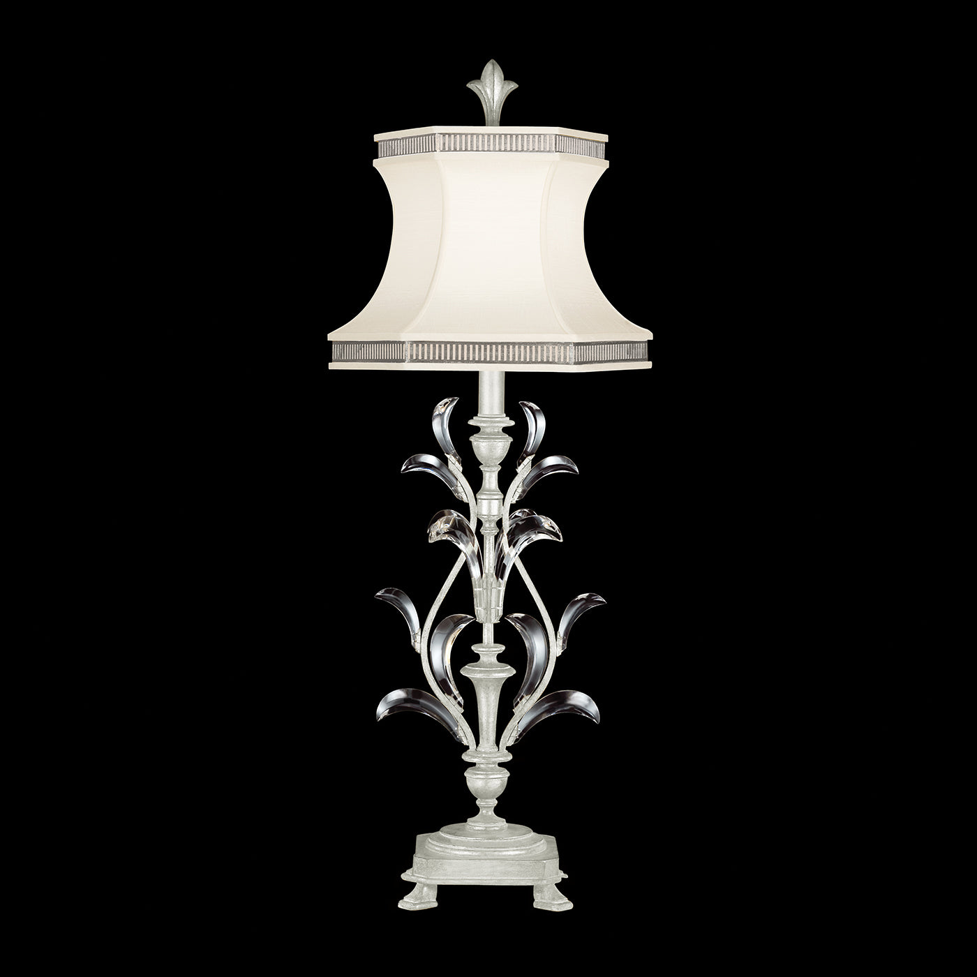 Fine Art Fine Art Beveled Arcs 41" Table Lamp Lamp Fine Art Handcrafted Lighting Silver Leaf  