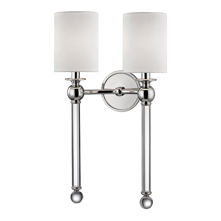 Gordon - 2 LIGHT WALL SCONCE Wall Sconces Hudson Valley Lighting Polished Nickel  