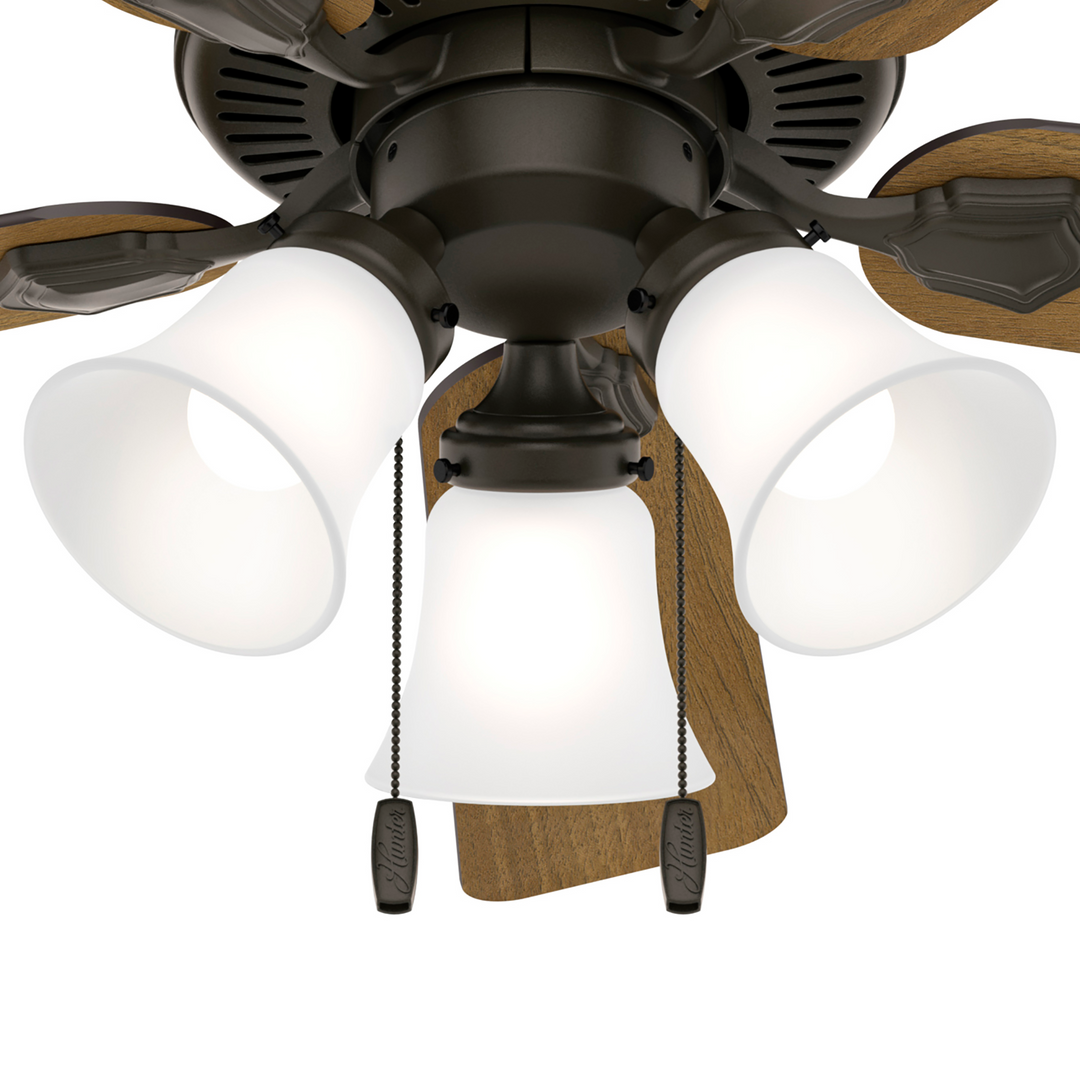 Hunter 44 inch Swanson Ceiling Fan with LED Light Kit and Pull Chain Indoor Ceiling Fans Hunter