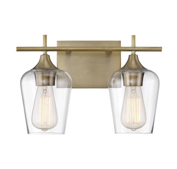 Savoy House Octave 2 Light Bath Bar Vanity Lights Savoy House Warm Brass  