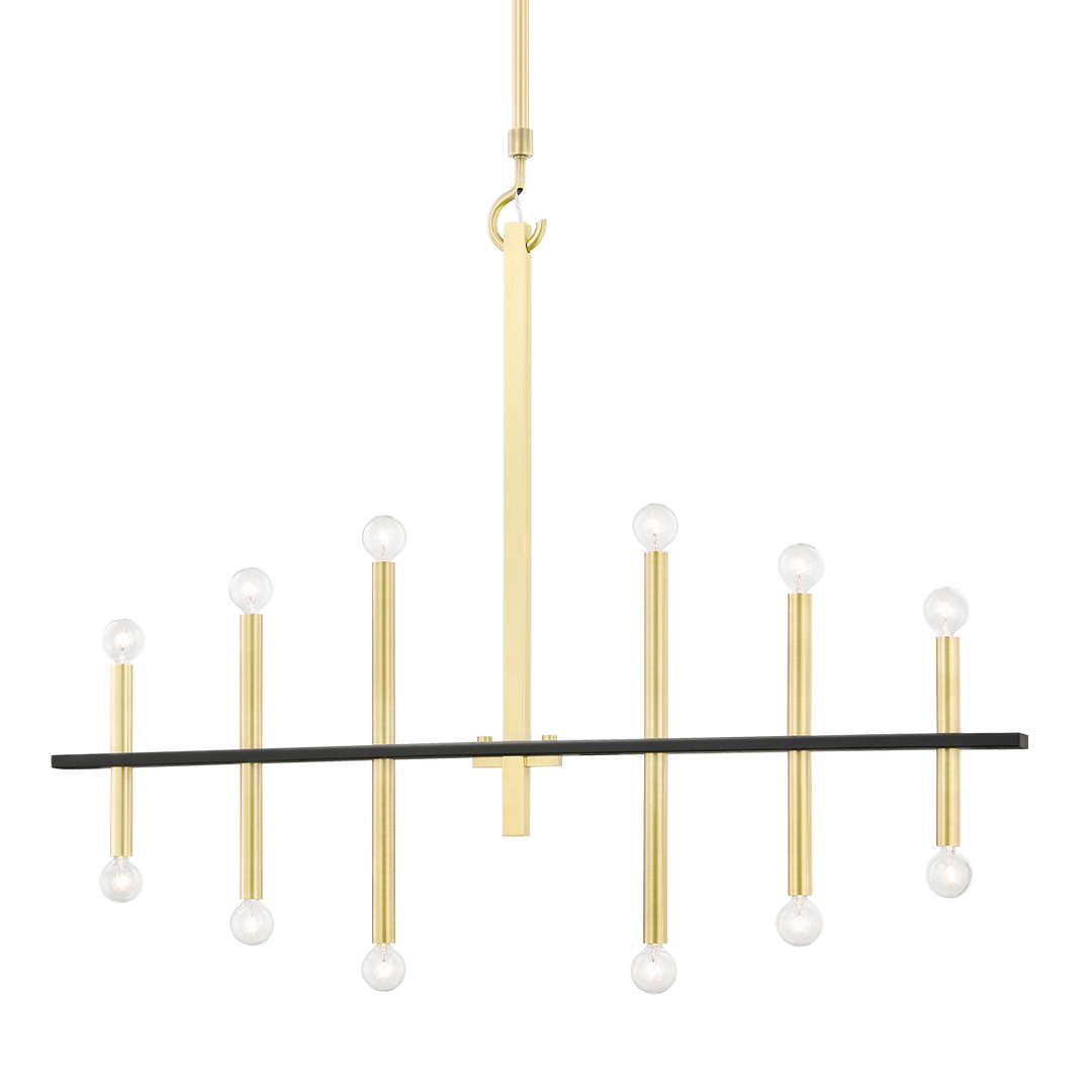 Hudson Valley Lighting Colette 12 Light Chandelier H296812 Chandeliers Mitzi Aged Brass/Black  