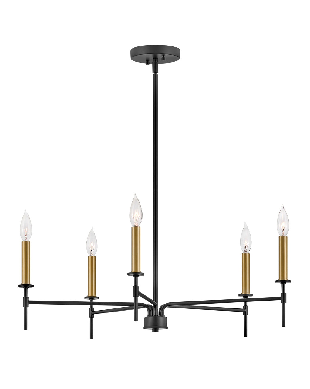 Lark HUX Medium Single Tier L83075 Chandeliers Lark Black  