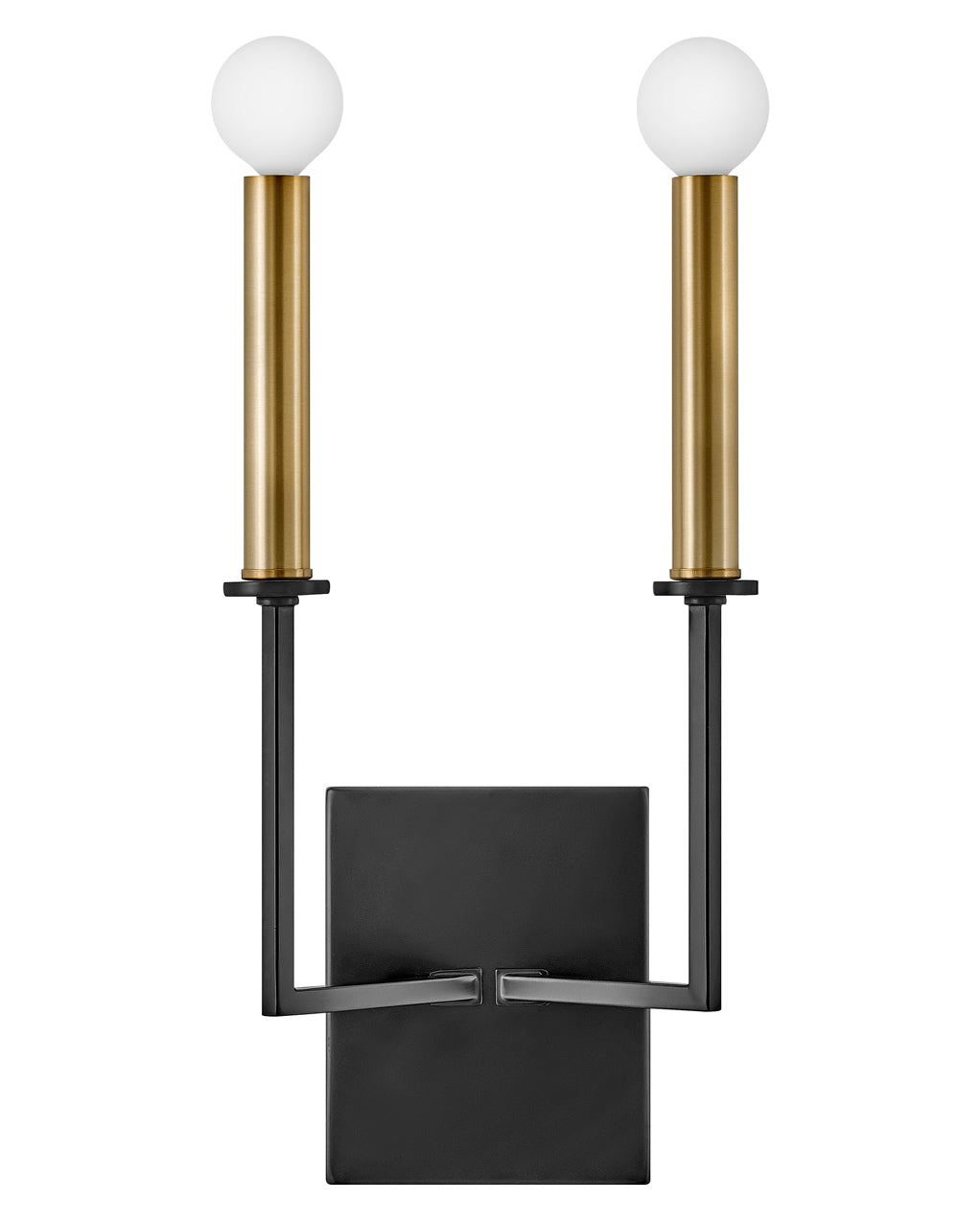 Lark LAZLO Two Light Tall Sconce L83152 Wall Sconces Lark Black  