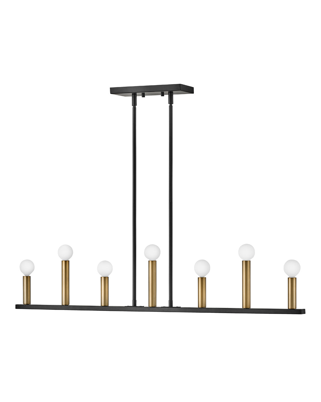 Lark LAZLO Seven Light Linear L83156 Chandeliers Lark Black  