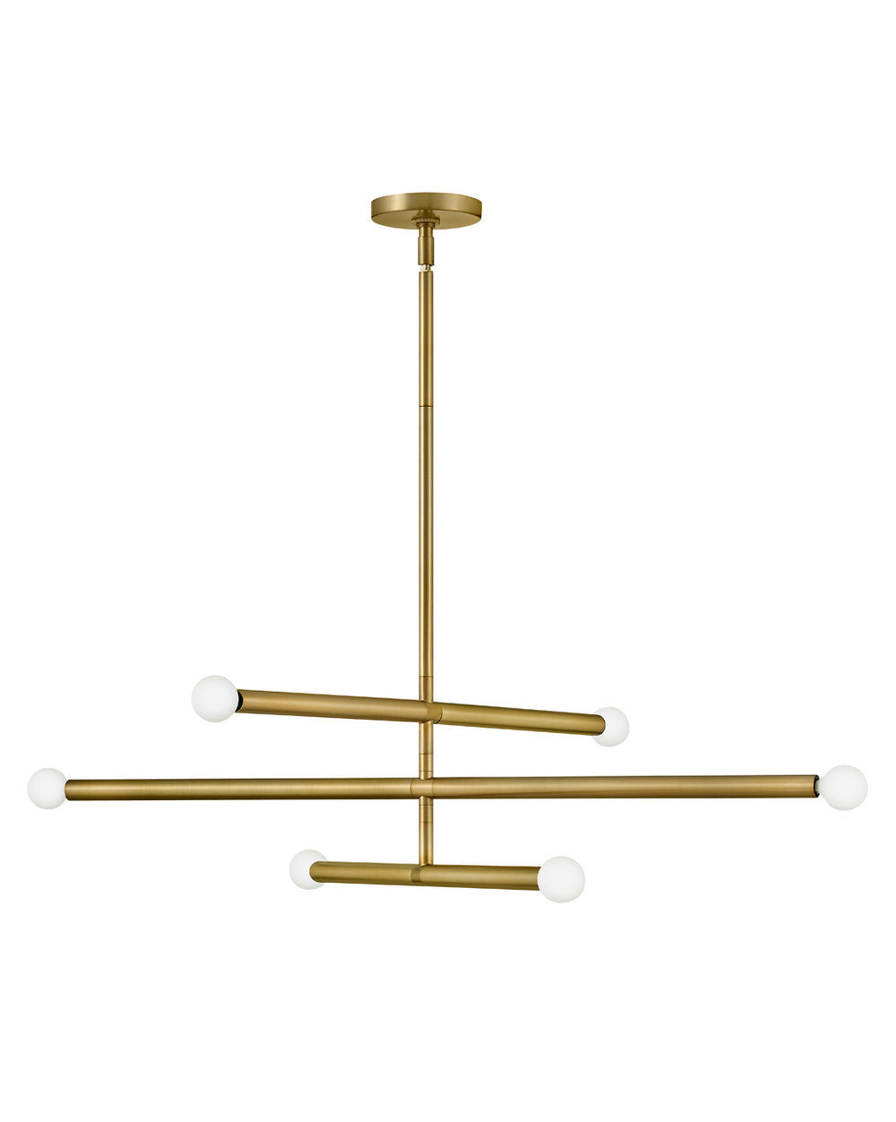 Lark MILLIE Six Light Convertible Mobile Multi Tier L83195 Chandeliers Lark Lacquered Brass  