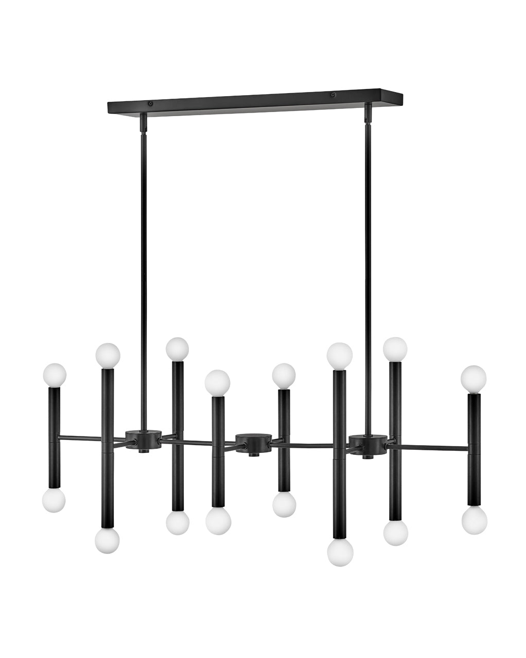 Lark MILLIE Sixteen Light Linear L83196 Chandeliers Lark Black  