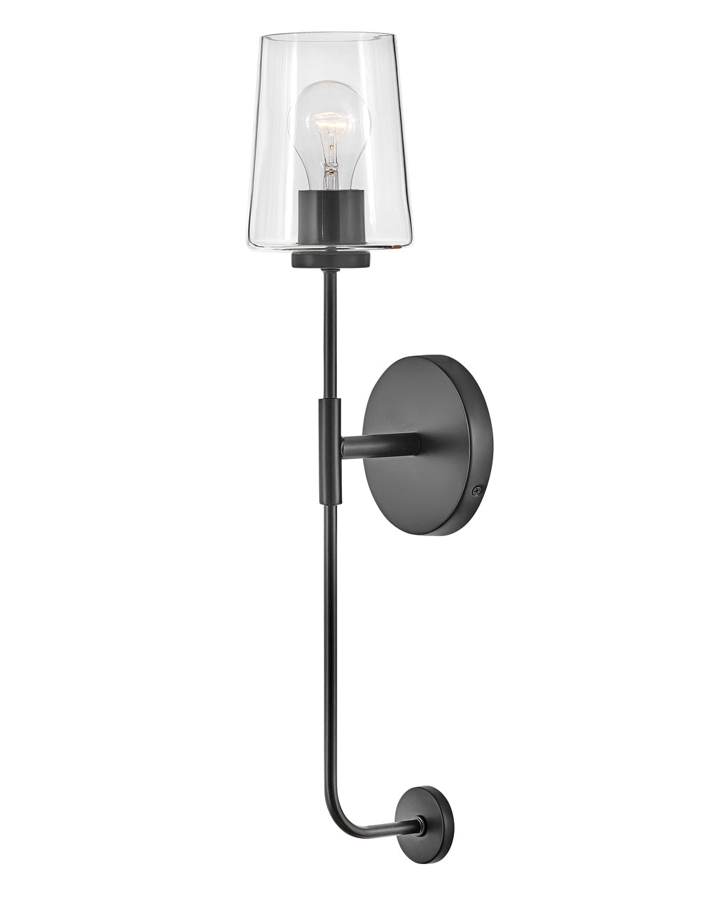 Lark KLINE Single Light Tall Sconce L83450 Wall Sconces Lark Black  