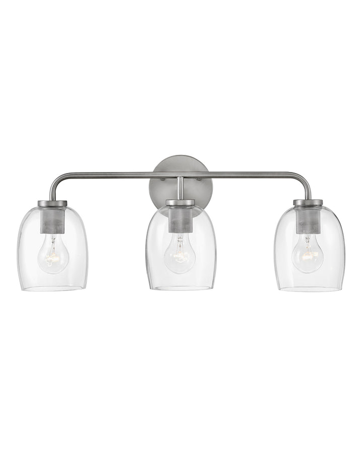 Lark PERCY Three Light Vanity L85013 Vanity Lights Lark Antique Nickel