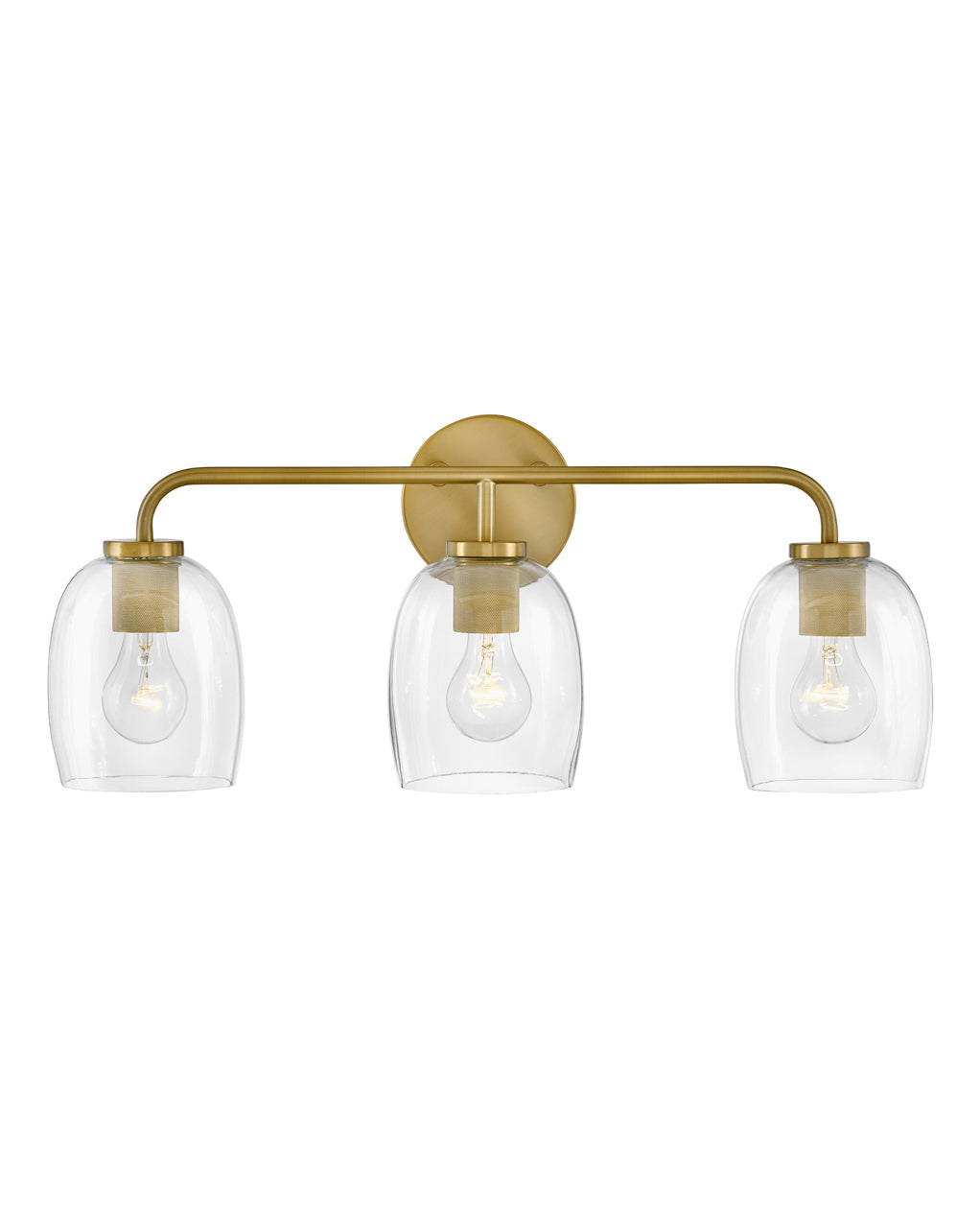 Lark PERCY Three Light Vanity L85013 Vanity Lights Lark Lacquered Brass