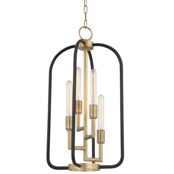 ANGLER - 4 LIGHT CHANDELIER Chandeliers Hudson Valley Lighting Aged Brass  