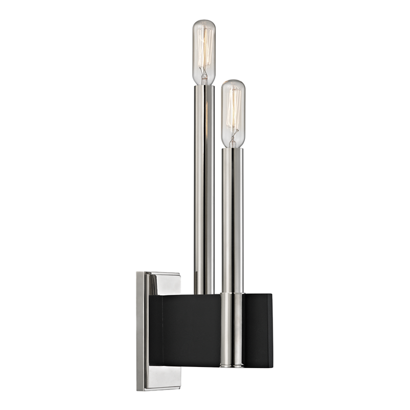 Hudson Valley 2 LIGHT WALL SCONCE 8812 Wall Sconces Hudson Valley Lighting Nickel  