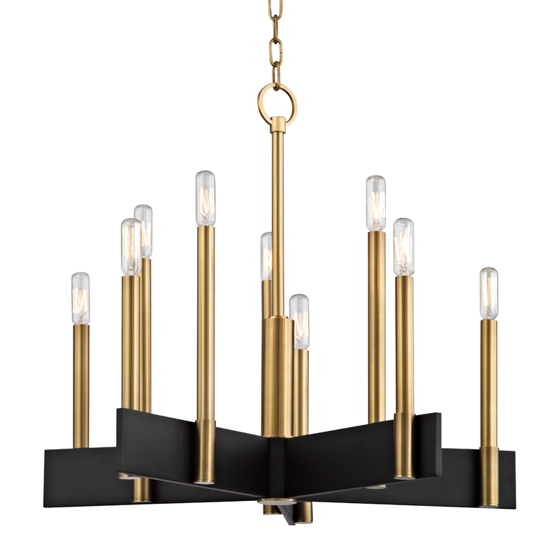 Hudson Valley 10 LIGHT CHANDELIER 8825 Chandeliers Hudson Valley Lighting Brass  