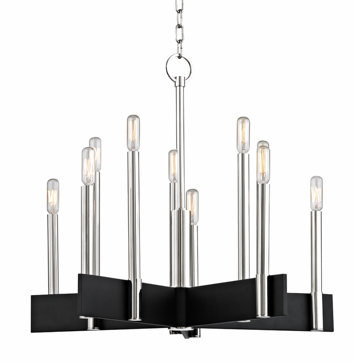 Hudson Valley 10 LIGHT CHANDELIER 8825 Chandeliers Hudson Valley Lighting Nickel  