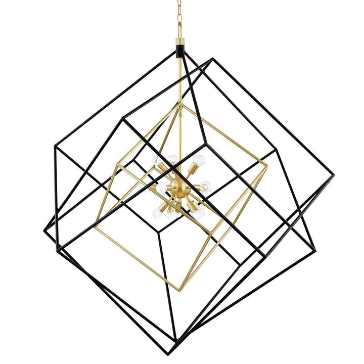 Roundout - 15 LIGHT PENDANT Pendants Hudson Valley Lighting Aged Brass/Black  