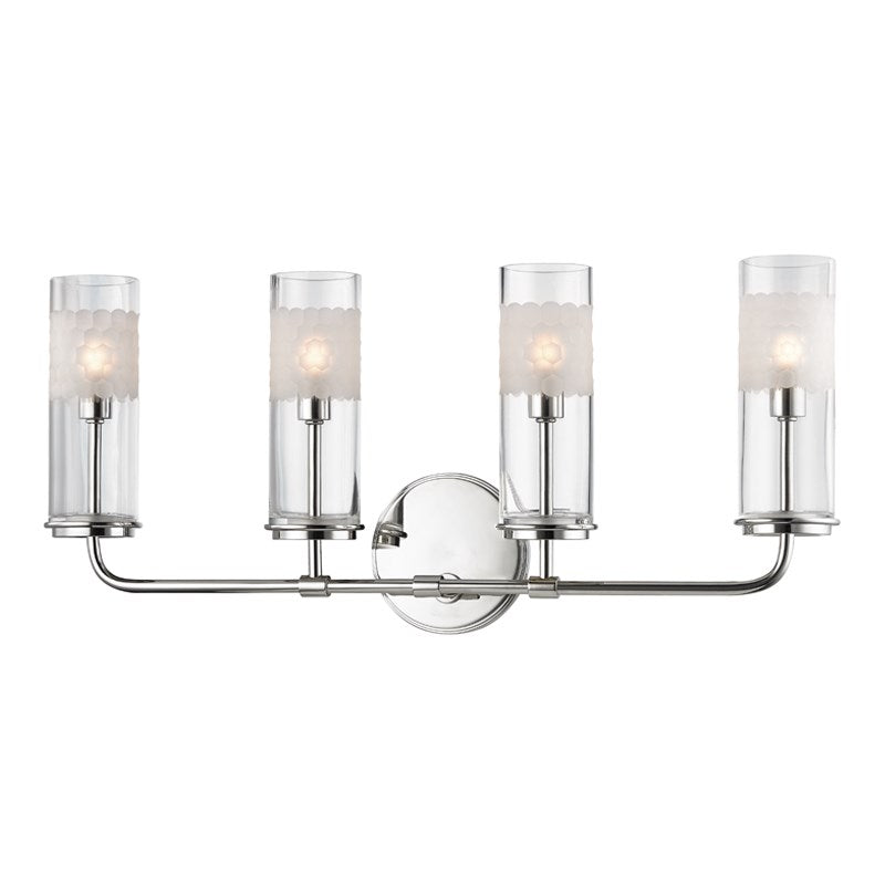 Wentworth - 4 LIGHT WALL SCONCE Wall Light Fixtures Hudson Valley Lighting Polished Nickel  