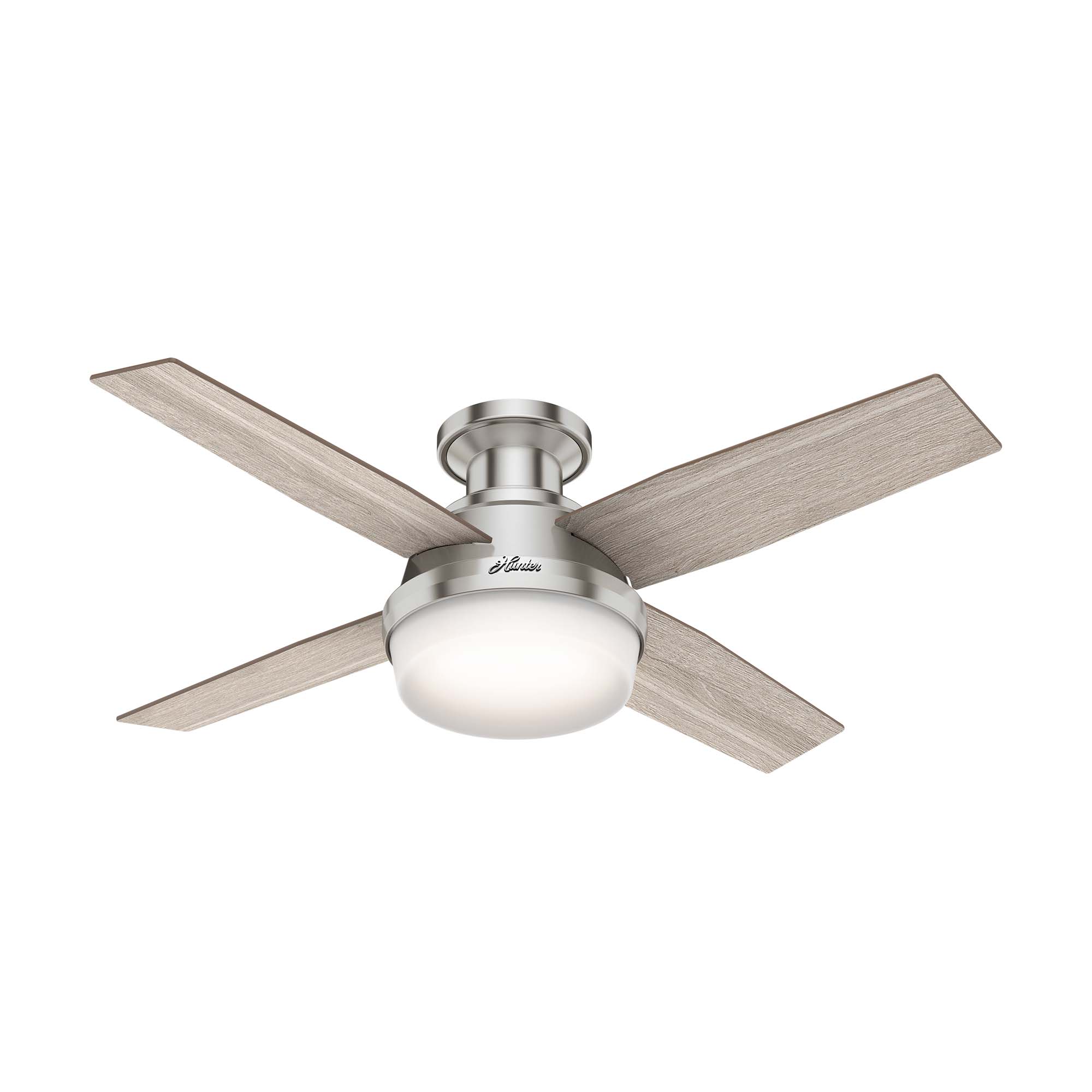 Hunter 44 inch Dempsey Low Profile Ceiling Fan with LED Light Kit and Handheld Remote Ceiling Fan Hunter   
