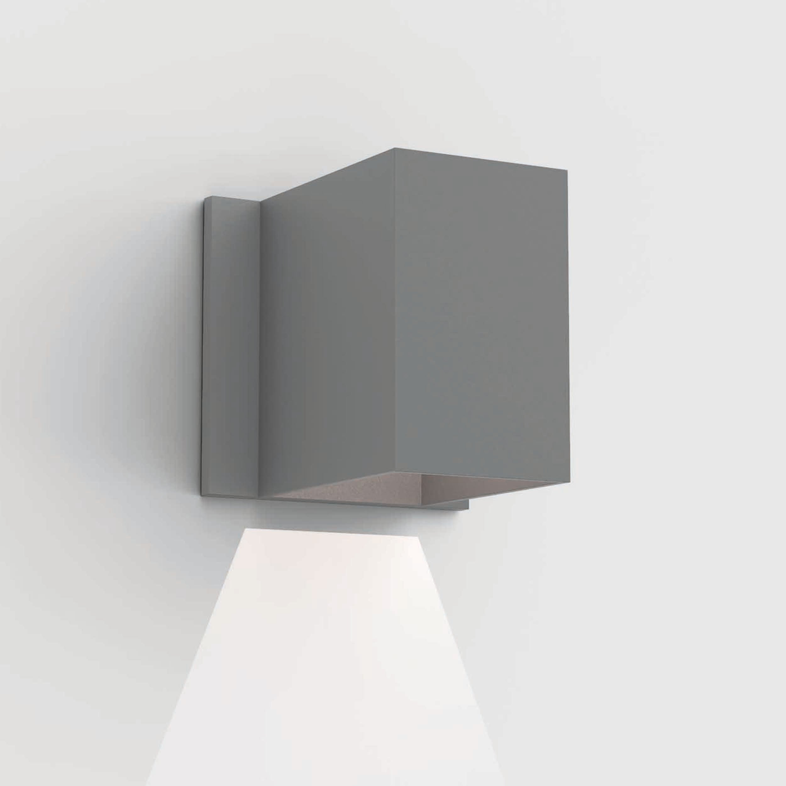 Astro Lighting Oslo Wall Light Fixtures Astro Lighting 4.17x4.33x4.33 Textured Grey Yes (Integral), High Power LED