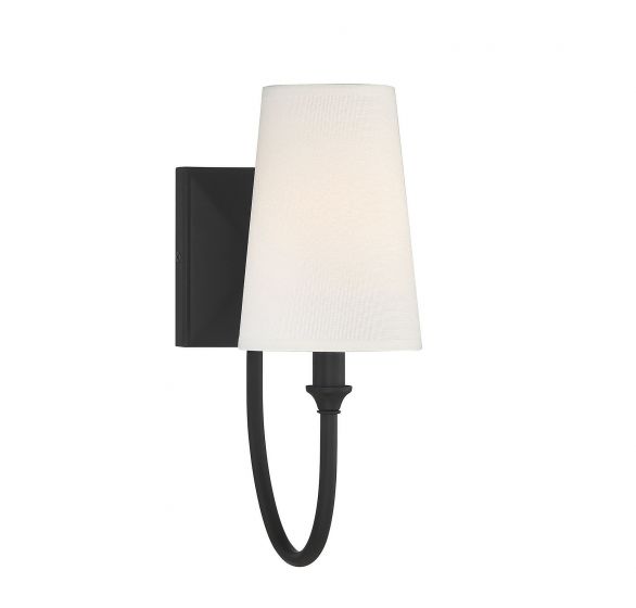 Savoy House Cameron 1 Light Sconce Wall Sconces Savoy House Matte Black  