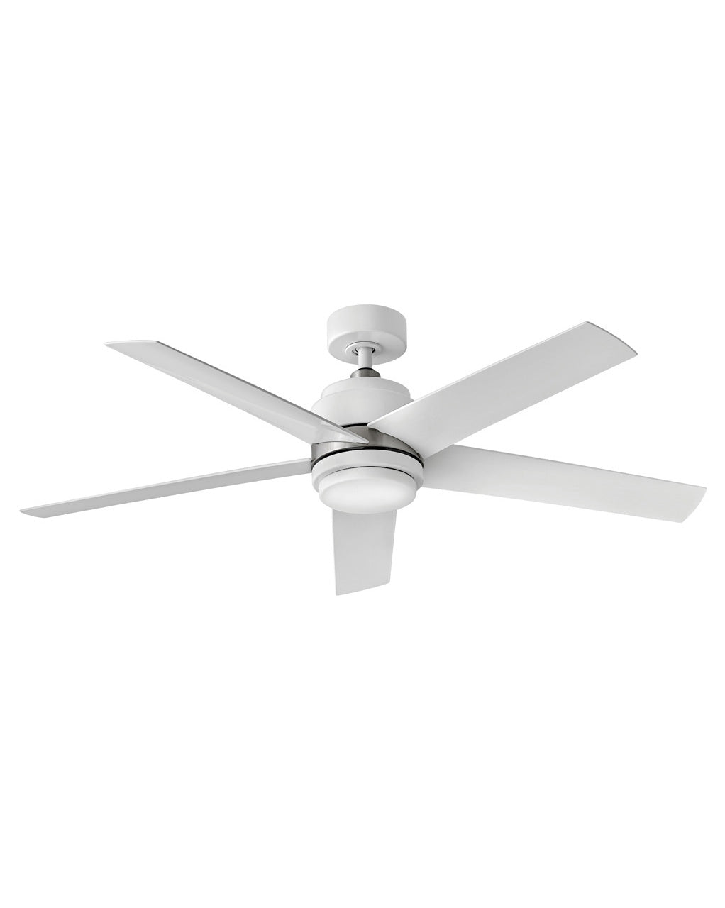 Hinkley Tier 54" LED 902054 Ceiling Fan Hinkley Appliance White with Brushed Nickel accent  
