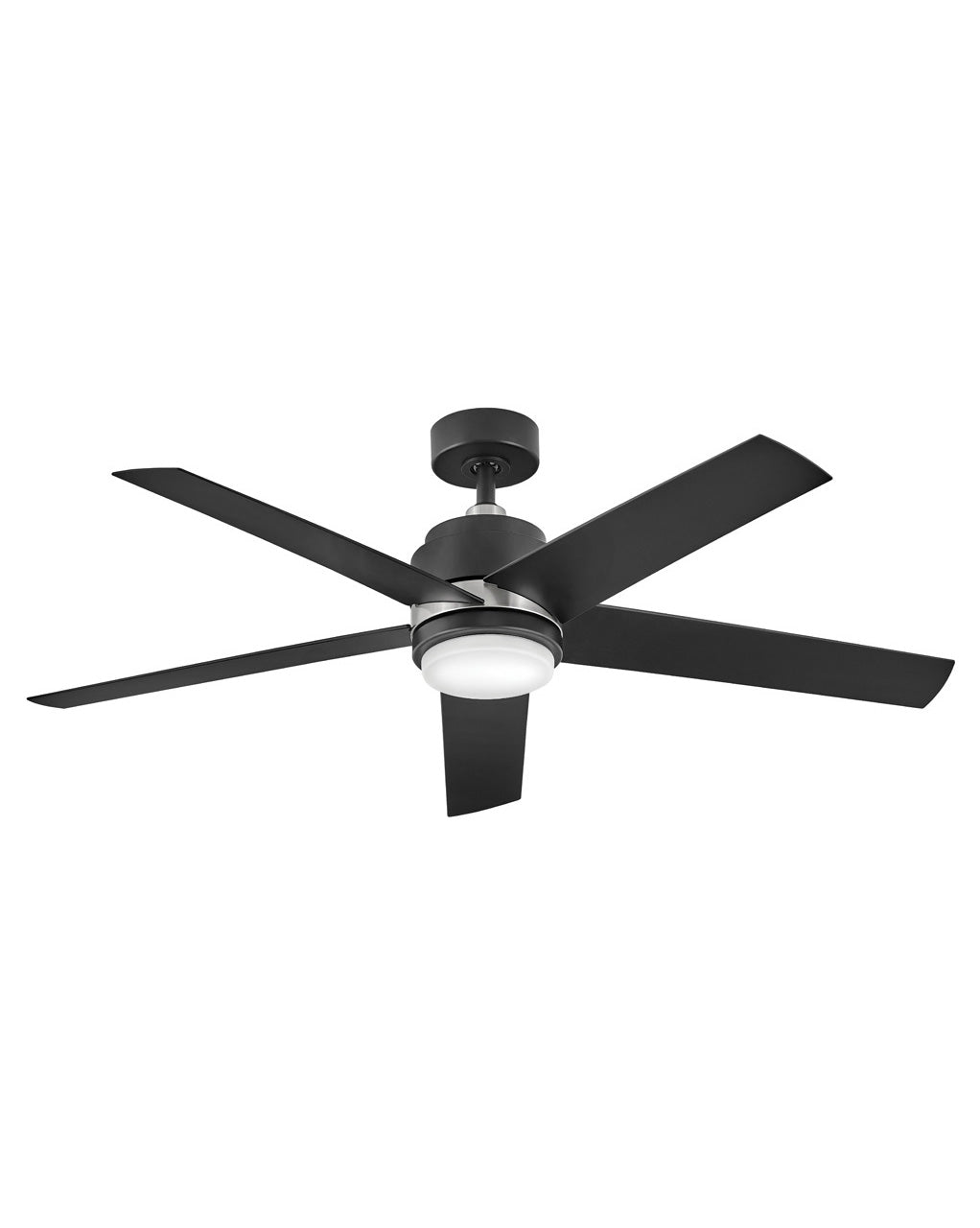 Hinkley Tier 54" LED 902054 Ceiling Fan Hinkley Matte Black with brushed nickel accent  