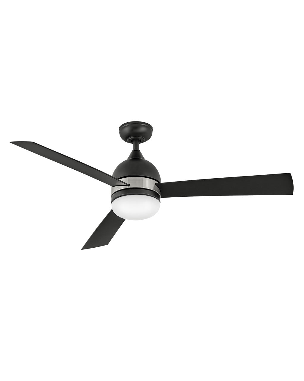 Hinkley Verge 52" LED 902352 Ceiling Fan Hinkley Matte Black with brushed nickel accent  