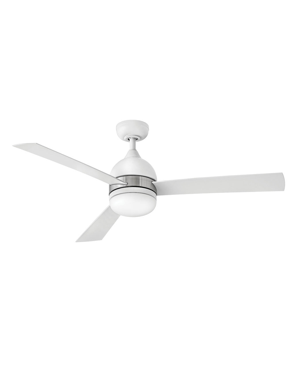 Hinkley Verge 52" LED 902352 Ceiling Fan Hinkley Matte White with Brushed Nickel accent  