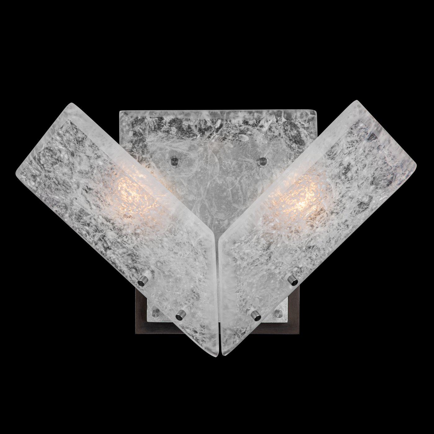 Fine Art Lamps Lunea 10.75" Sconce Wall Light Fixtures Fine Art Handcrafted Lighting Silver  