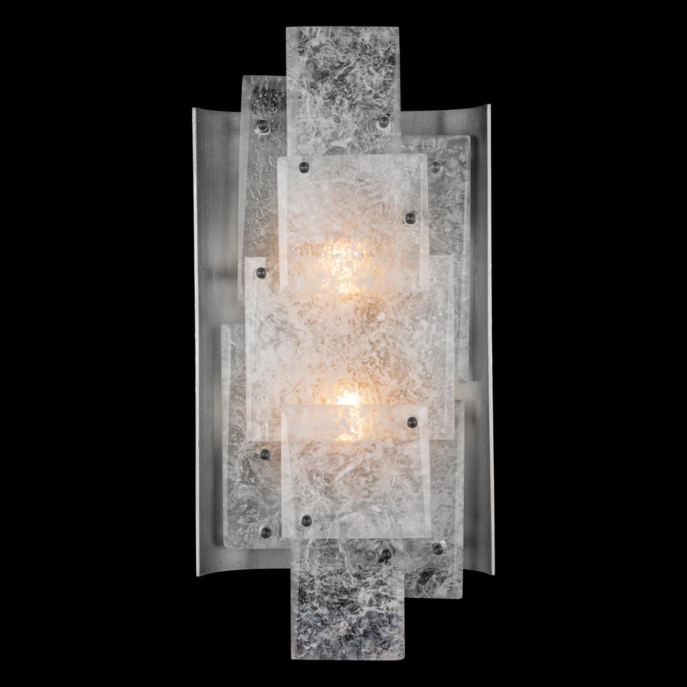 Fine Art Lamps Lunea 18" Sconce Wall Light Fixtures Fine Art Handcrafted Lighting Silver  