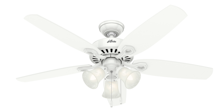 Hunter 52 inch Builder Ceiling Fan with LED Light Kit and Pull Chain Indoor Ceiling Fans Hunter