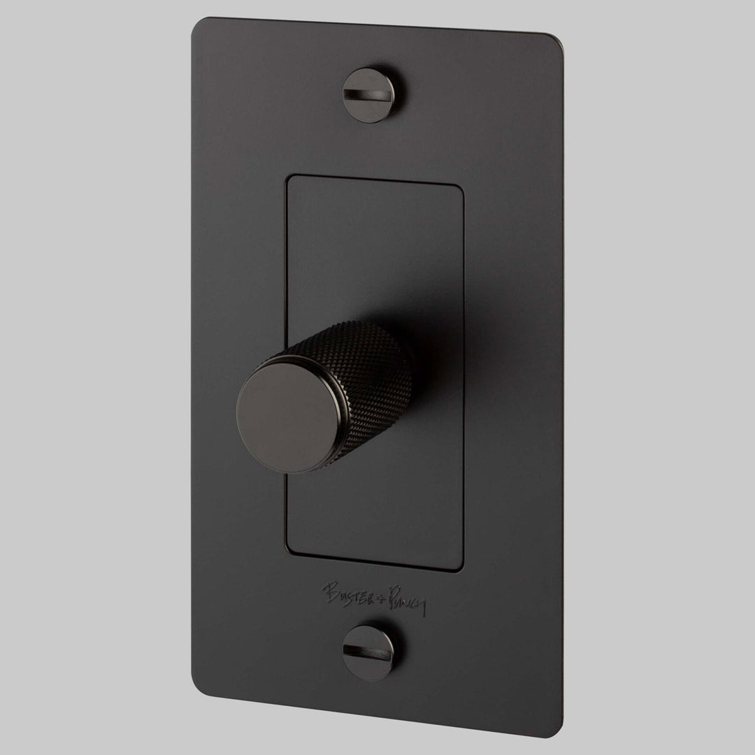 Buster + Punch 1 Gang Dimmer Complete l Polycarbonate Dimmers Buster + Punch Black Polycarbonate 