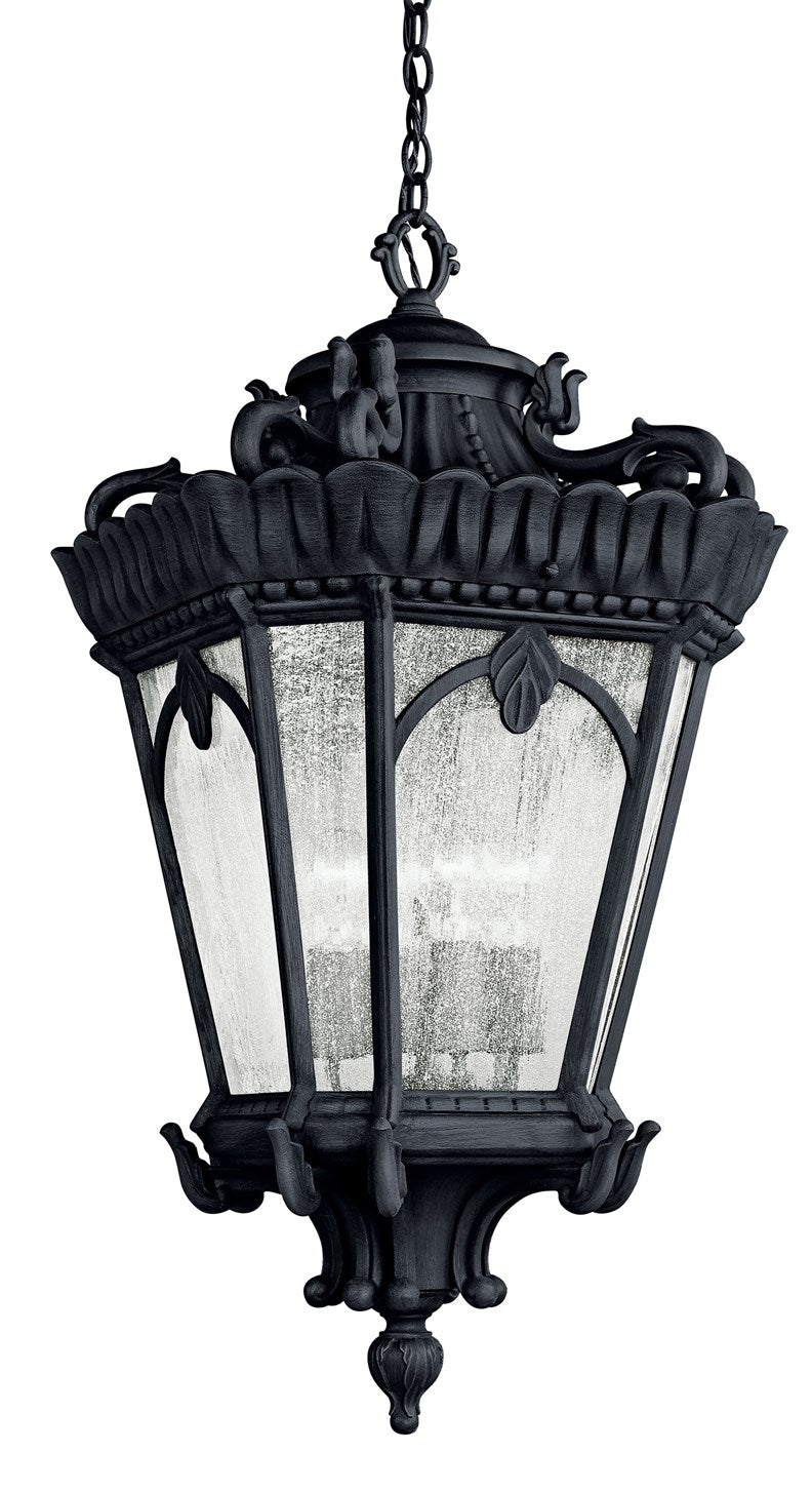 Kichler Tournai  Outdoor Hanging Pendant Outdoor Hanging Lights Kichler Textured Black 17x33.5 