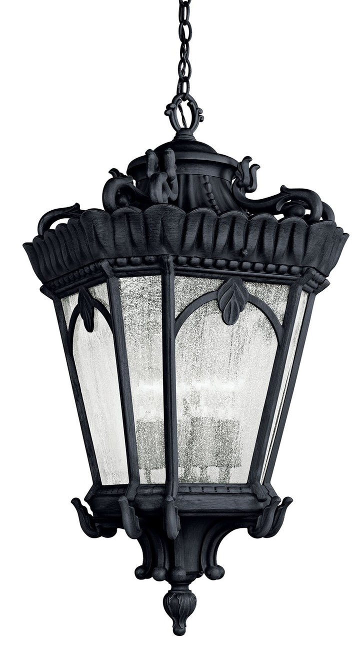 Kichler Tournai Outdoor Hanging Pendant Outdoor Hanging Lights Kichler Textured Black 17x33.5