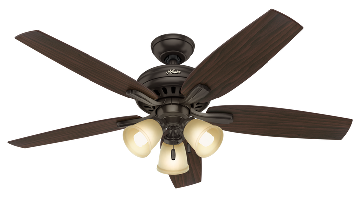 Hunter 52 inch Newsome Ceiling Fan with LED Light Kit Indoor Ceiling Fans Hunter   