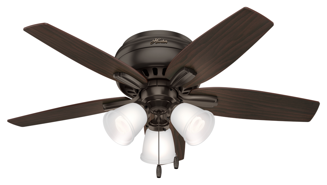 Hunter 42 inch Newsome Ceiling Fan with LED Light Kit and Pull Chain Indoor Ceiling Fans Hunter   